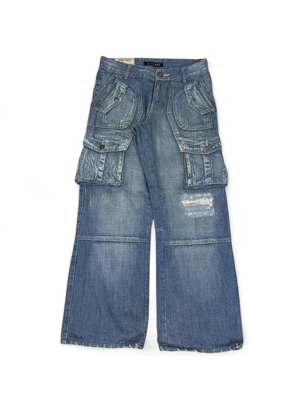 Rare Solare Multi Pockets baggy style denim jeans